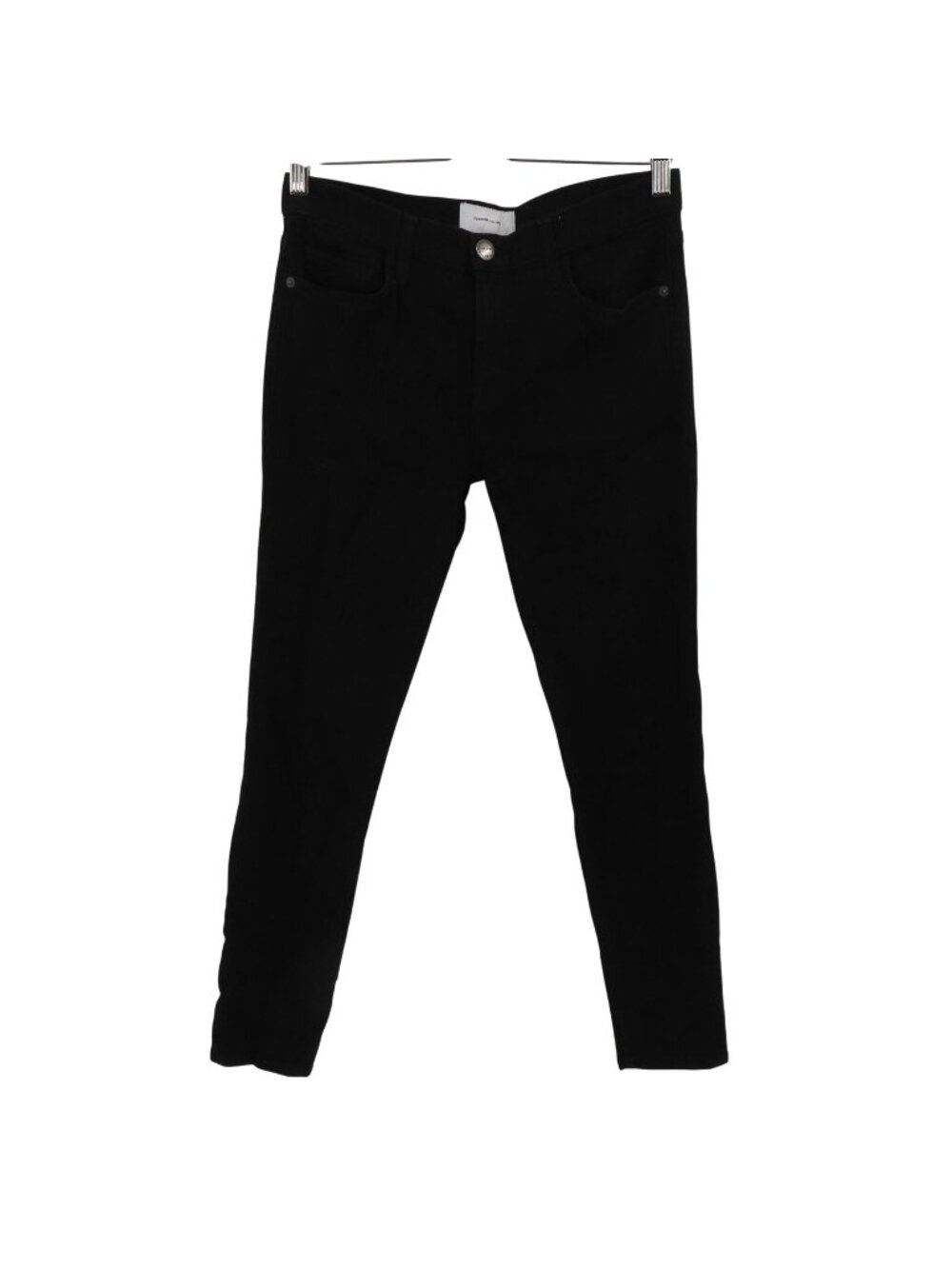 Current Elliott Womens 30 The Ankle Skinny Jet Black Denim Jeans Pockets Stretch